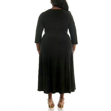 Plus Size Nina Leonard Sylvia Midi Dress