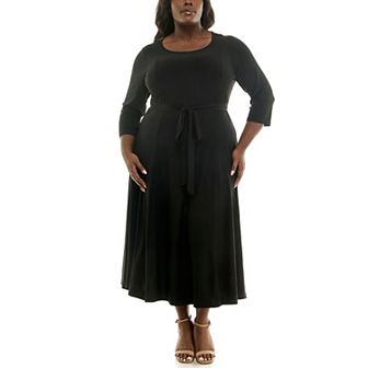 Plus Size Nina Leonard Sylvia Midi Dress