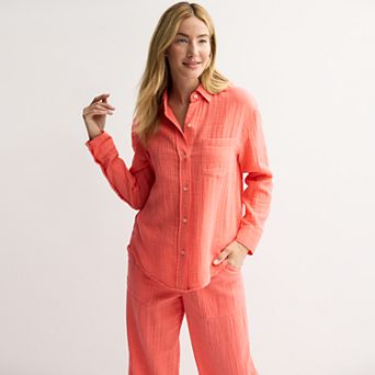 Women's Sonoma Goods For Life® Boyfriend Button-Down Shirt