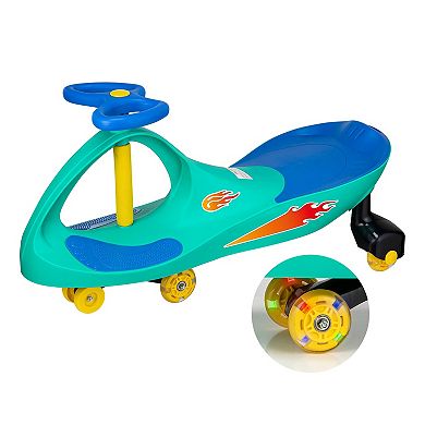 Everest Alex: Lightning Glow Rider - Teal & Blue - Inertia & Movement Powered Ride-On Toy