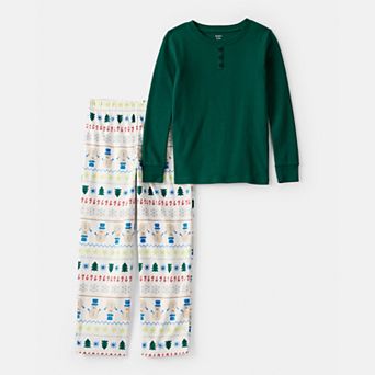Boys 4-14 Carter's Snowman Fair Isle 2 pc Pajama Top & Pajama Bottoms Set
