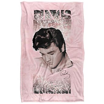 Elvis Presley Live in 1968 One-Sided Silky Blanket - 36&quot; x 58&quot;