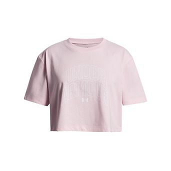 Girls 7-18 Under Armour Boxy Crop Varsity Short Sleeve T-Shirt
