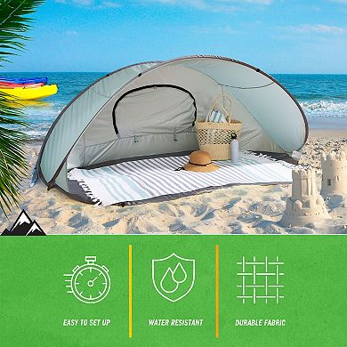 Wakeman UPF 50+ Pop Up Beach Tent Sun Shelter