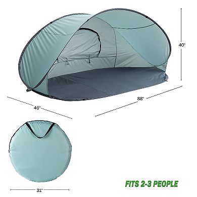 Wakeman UPF 50+ Pop Up Beach Tent Sun Shelter