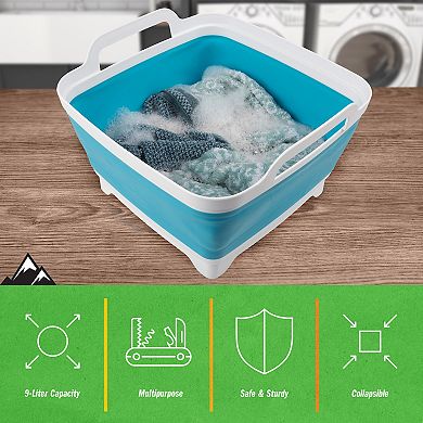 Wakeman Outdoors 9L Collapsible Wash Basin
