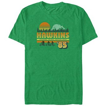 Big & Tall Stranger Things Hawkins Sunset 85 Graphic Tee