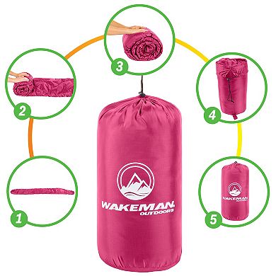 Wakeman Outdoors Mummy Sleeping Bag, Pink