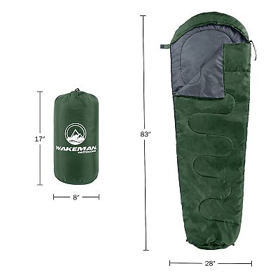 Wakeman Outdoors Mummy Sleeping Bag, Pink