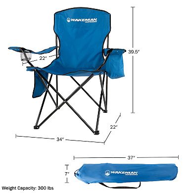 Wakeman Oversized Camp Chair with Cooler