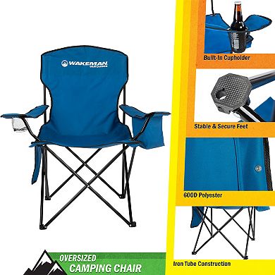 Wakeman Oversized Camp Chair with Cooler