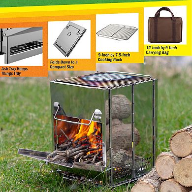 Wakeman Portable Outdoor Wood Burning Camp Stove