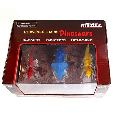 Creative Beast Beasts of the Mesozoic: GITD Dinosaur Figure 3-Pack