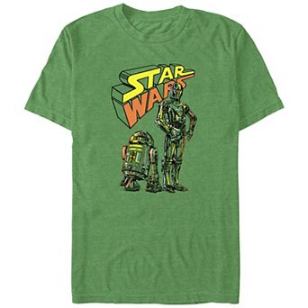 Big & Tall Star Wars Shiny Droids Graphic Tee