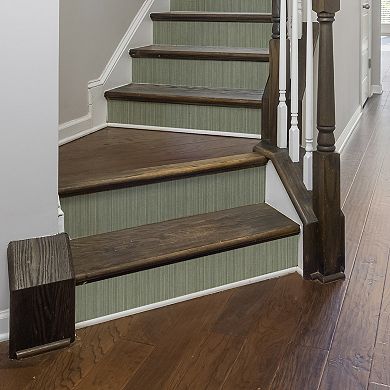 Tempaper Faux Vertical Grasscloth Peel and Stick Wallpaper