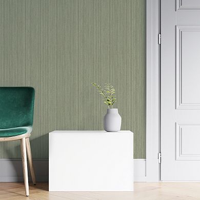 Tempaper Faux Vertical Grasscloth Peel and Stick Wallpaper