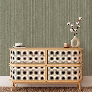 Tempaper Faux Vertical Grasscloth Peel and Stick Wallpaper