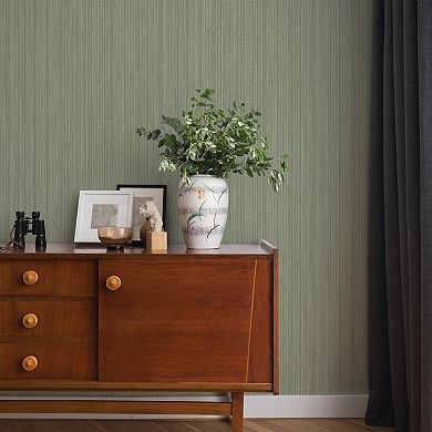 Tempaper Faux Vertical Grasscloth Peel and Stick Wallpaper
