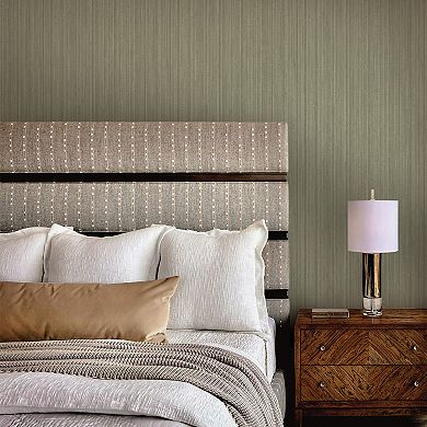 Tempaper Faux Vertical Grasscloth Peel and Stick Wallpaper