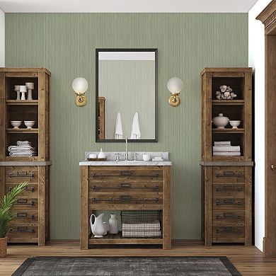 Tempaper Faux Vertical Grasscloth Peel and Stick Wallpaper