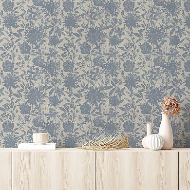 Tempaper Silhouette Floral Peel and Stick Wallpaper