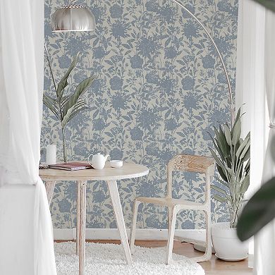 Tempaper Silhouette Floral Peel and Stick Wallpaper