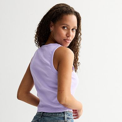 Juniors' Main Character High Neck Graphic Tank Top