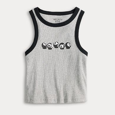 Juniors' Sweet Magic Eight Ball High Neck Graphic Tank Top