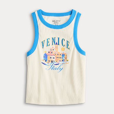 Juniors' Venice Italy High Neck Graphic Tank Top