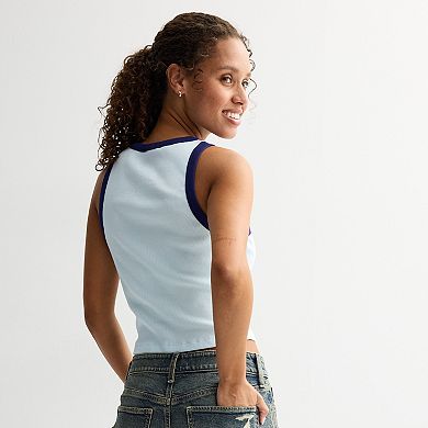 Juniors' Bluey Shining Stars High Neck Graphic Tank Top