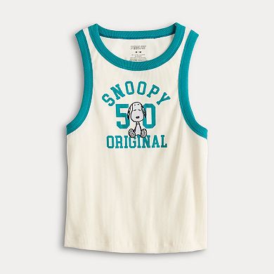 Juniors' Peanuts Snoopy Original 50 High Neck Graphic Tank Top