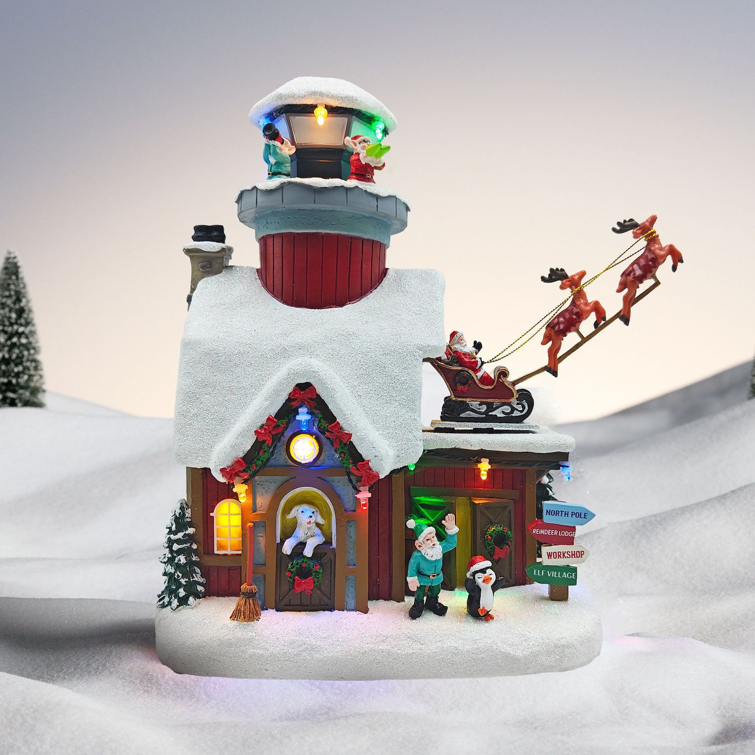 St. Nicholas Square® Animated LED North Pole Air Traffic Control