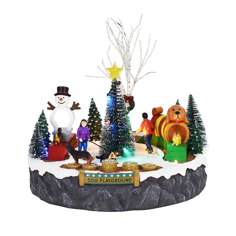 St. Nicholas Square® Animated LED Dog Playground Holiday Decor
