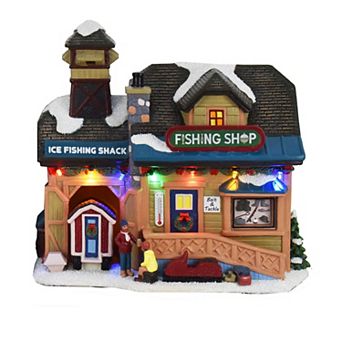 St. Nicholas Square® Light-Up Ice Fishing Shop Table Decor