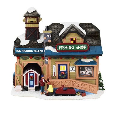 St. Nicholas Square® Light-Up Ice Fishing Shop Table Decor