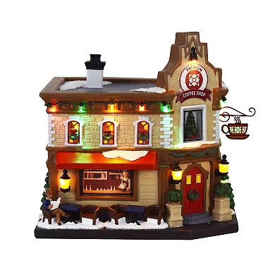 St. Nicholas Square® Light-Up Musical Premium Coffee Shop Table Decor