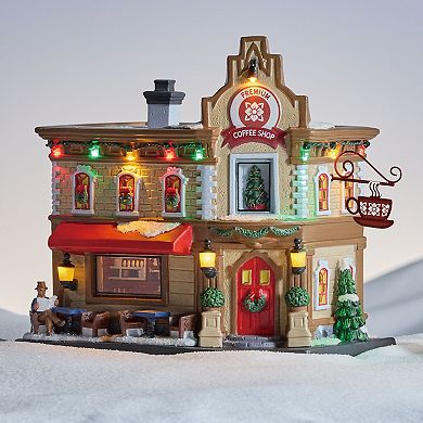 St. Nicholas Square® Light-Up Musical Premium Coffee Shop Table Decor