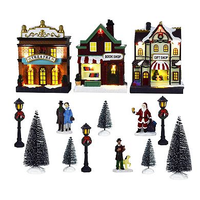 St. Nicholas Square® LED Town Center Village 14-Piece Set Table Decor