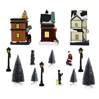St. Nicholas Square® LED Town Center Village 14-Piece Set Table Decor