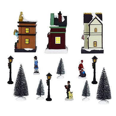 St. Nicholas Square® LED Town Center Village 14-Piece Set Table Decor