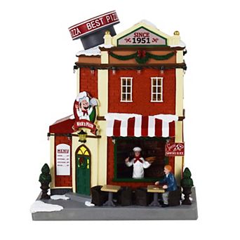 St. Nicholas Square® LED Nick's Pizza Shop Village Accessory Table Decor