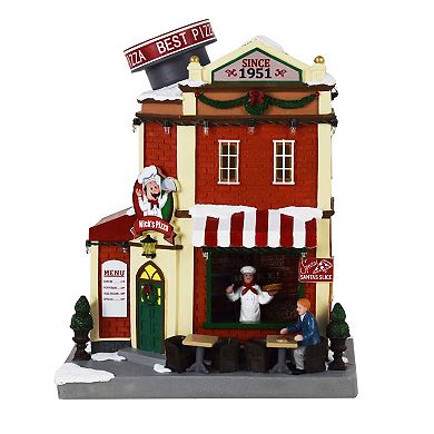 St. Nicholas Square® LED Nick's Pizza Shop Village Accessory Table Decor