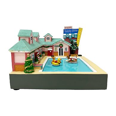 St. Nicholas Square Village Holiday Haven Motel Lighted Table Decor