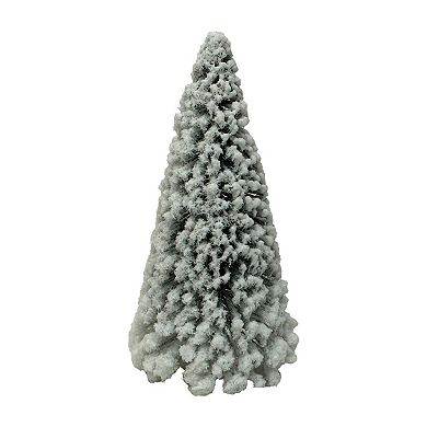 St. Nicholas Square Flocked Bottle Brush Tree Set of 10 Table Decor