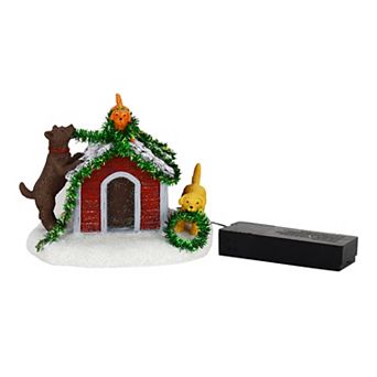 St. Nicholas Square® Festive Dog House Village Accessory Table Decor