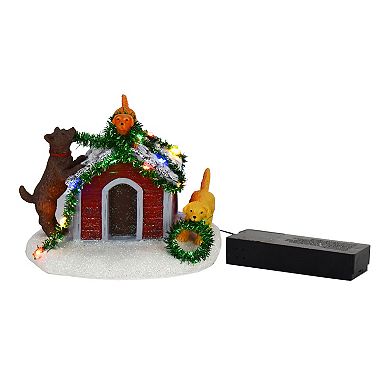 St. Nicholas Square® Festive Dog House Village Accessory Table Decor