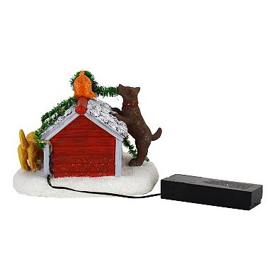 St. Nicholas Square® Festive Dog House Village Accessory Table Decor