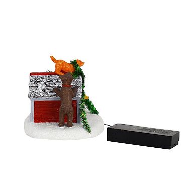 St. Nicholas Square® Festive Dog House Village Accessory Table Decor