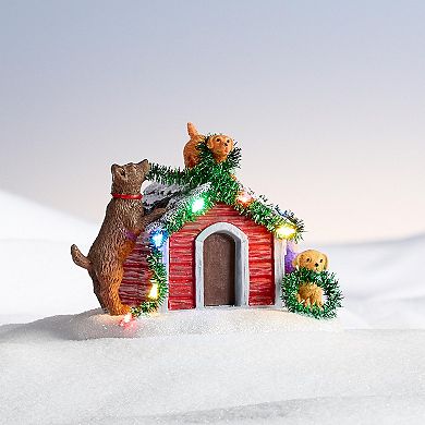 St. Nicholas Square® Festive Dog House Village Accessory Table Decor