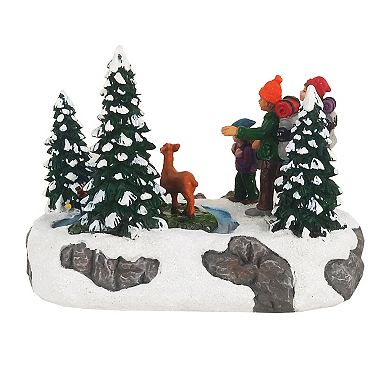 St. Nicholas Square Village Winter Hike Figurine Table Decor